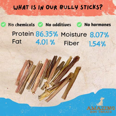 Amazing Dog Treats - 4-6" Variety Size Bully Sticks Amazing Dog Treats