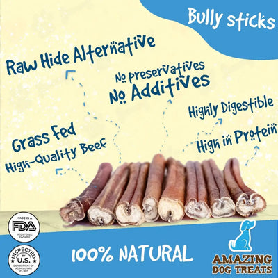 12" Standard Bully Sticks - Amazing Dog Treats