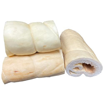 4" Mega Thick Beef Cheek Rolls (6 Count) - Safe Rawhide Alternative Dog Chew Amazing Dog Treats