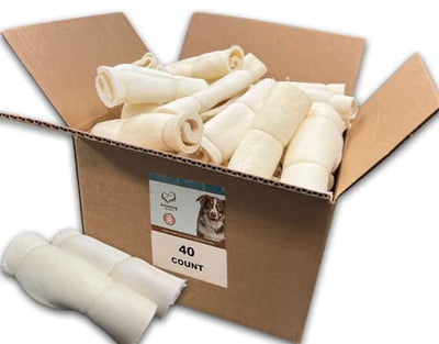 6" Regular Beef Cheek Rolls - Safe Rawhide Alternative Dog Chew Amazing Dog Treats