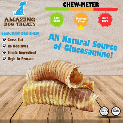 6" Beef Trachea Chews - Amazing Dog Treats