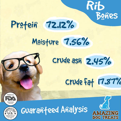 Meaty Smoked Rib Bones - Natural Smoked USA Grass Fed Cattle Rib Bone Amazing Dog Treats