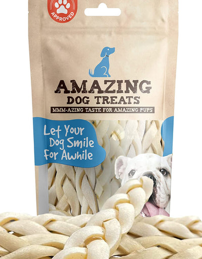 Amazing Dog Treats - 6" Beef Cheek Braids Amazing Dog Treats