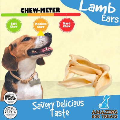 Amazing Dog Treats - Lamb Ear Dog Chews Amazing Dog Treats