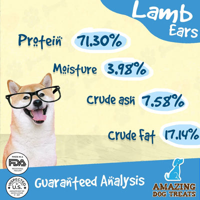 Amazing Dog Treats - Lamb Ear Dog Chews Amazing Dog Treats