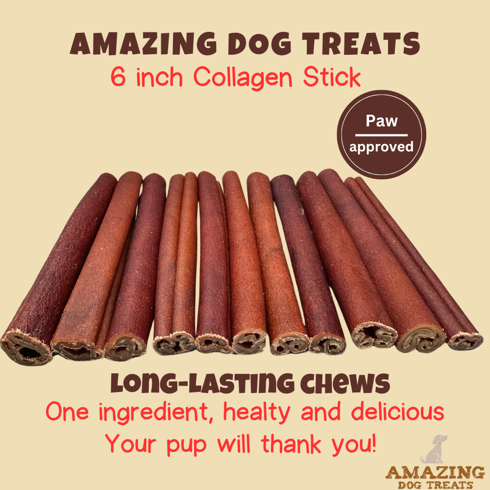 6'' Beef Collagen Sticks Amazing Dog Treats