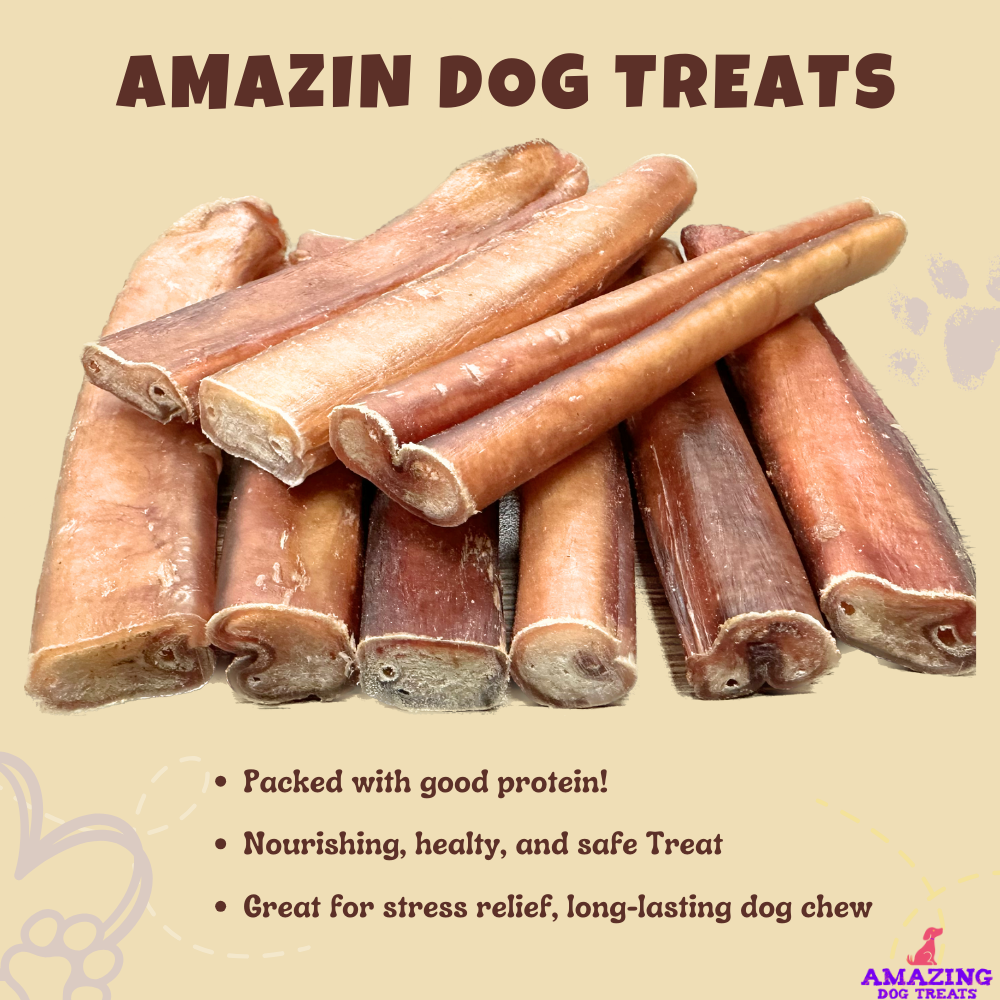 6" Thick Bully Sticks Amazing Dog Treats