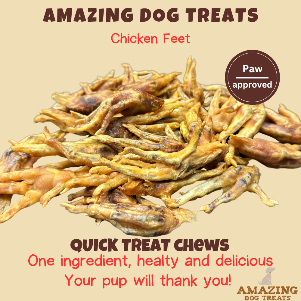 Amazing Dog Treats - Grade A Chicken Feet Dog Treats Amazing Dog Treats
