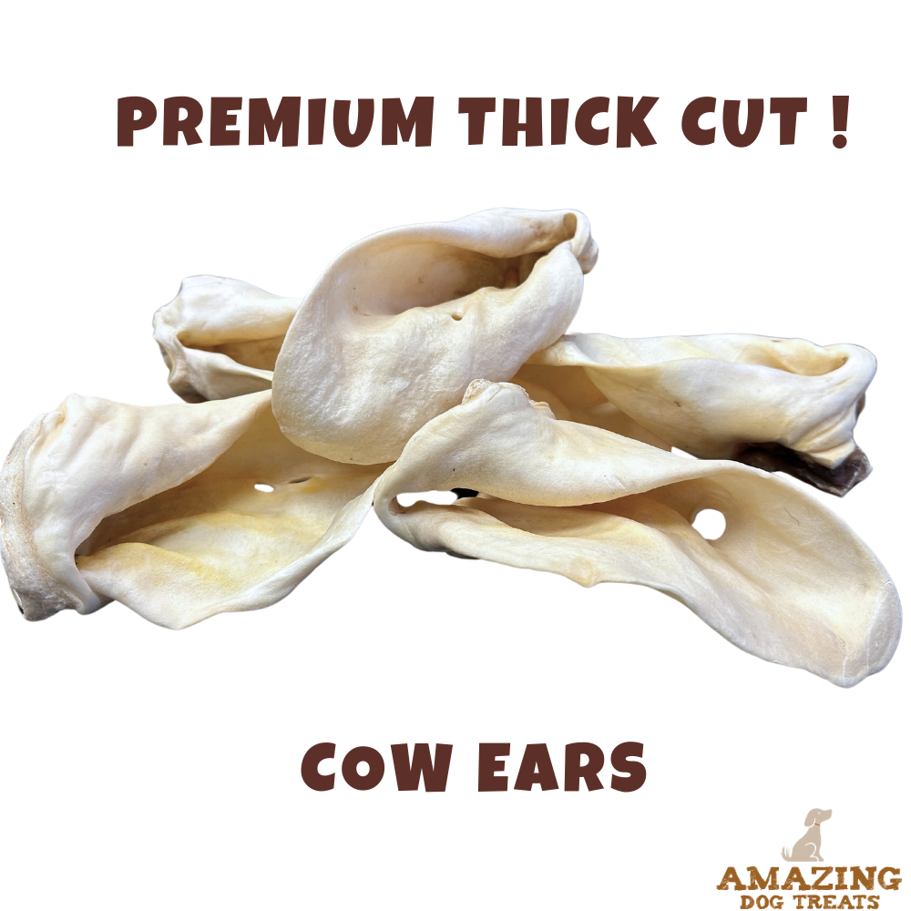 Premium Thick-Cut Cow Ears Amazing Dog Treats