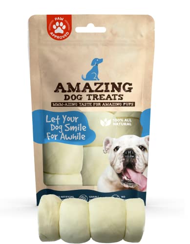 5-6" Mega Thick Beef Cheek Rolls - Safe Rawhide Alternative Dog Chew Amazing Dog Treats