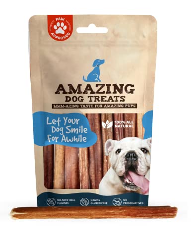 6" Thin Bully Sticks Amazing Dog Treats