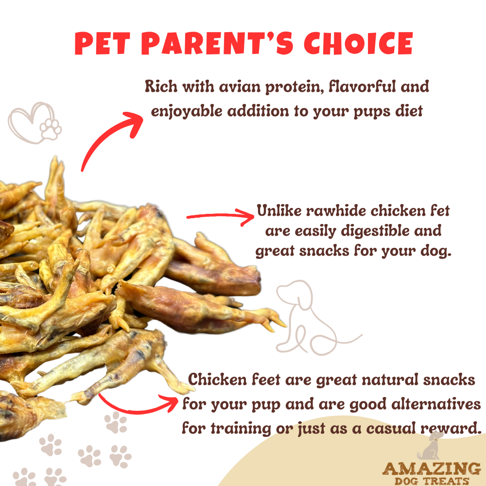 Amazing Dog Treats - Grade A Chicken Feet Dog Treats Amazing Dog Treats