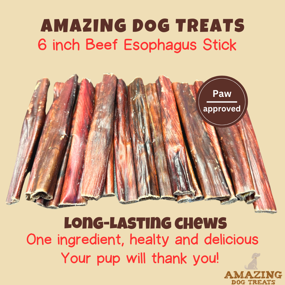 6'' Beef Gullet Sticks Amazing Dog Treats