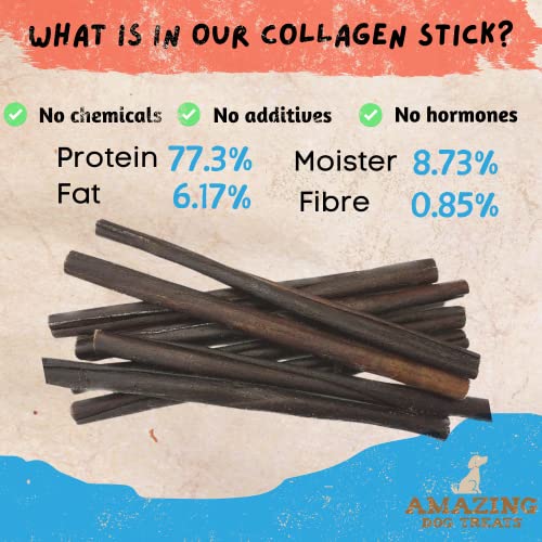 12'' Beef Collagen Sticks Amazing Dog Treats