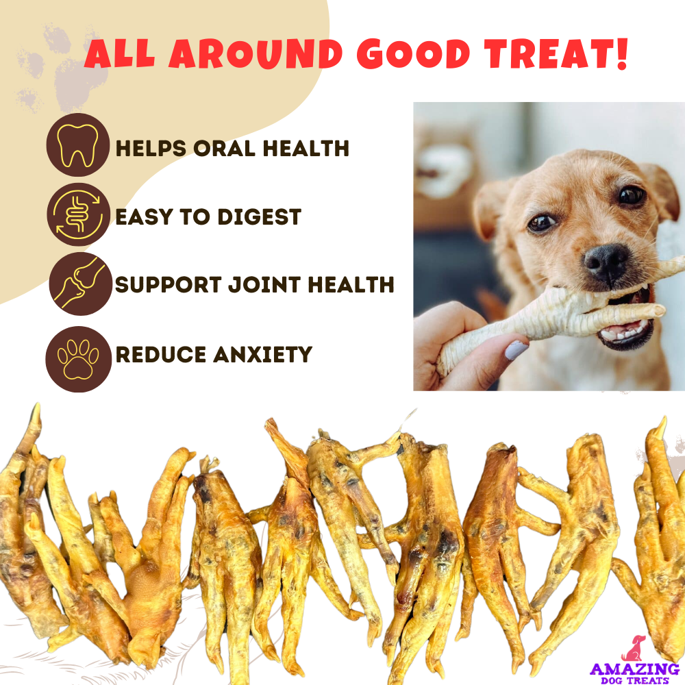 Amazing Dog Treats - Grade A Chicken Feet Dog Treats Amazing Dog Treats