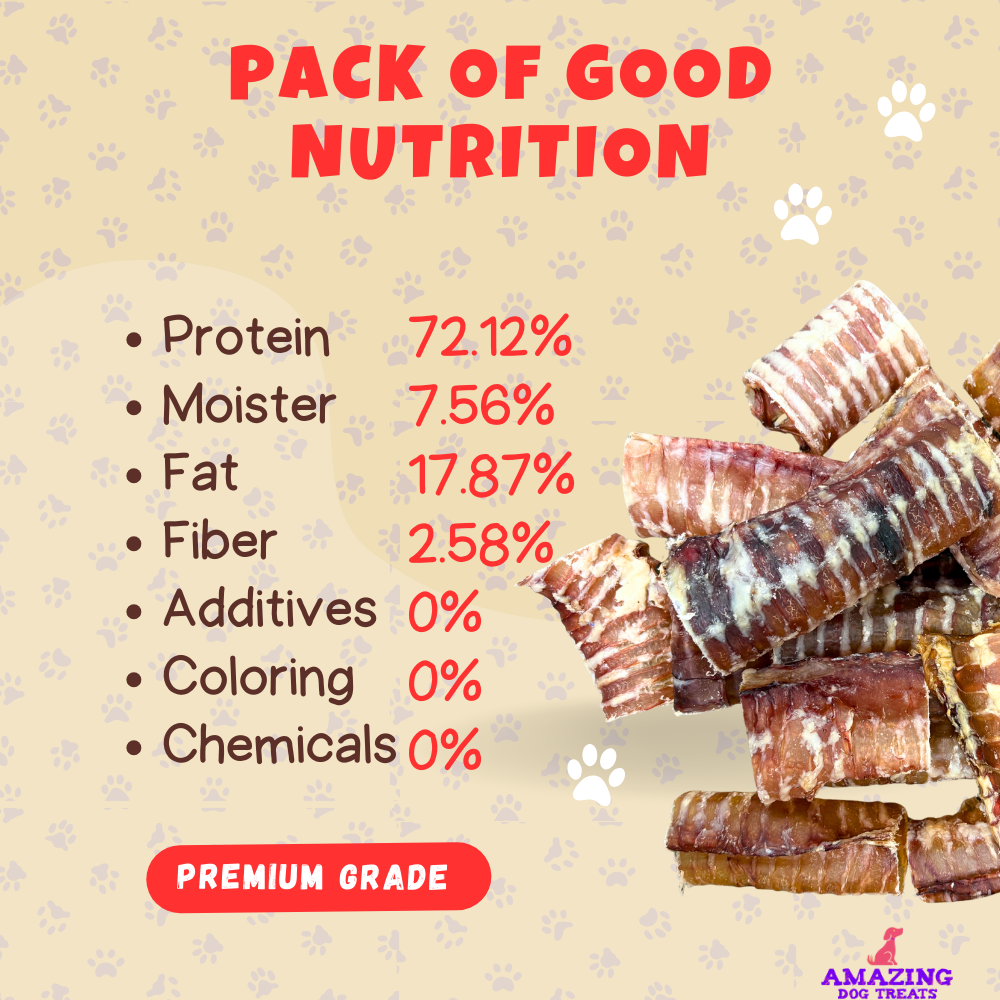 Amazing Dog Treats - 3-4" Beef Trachea Chews Amazing Dog Treats