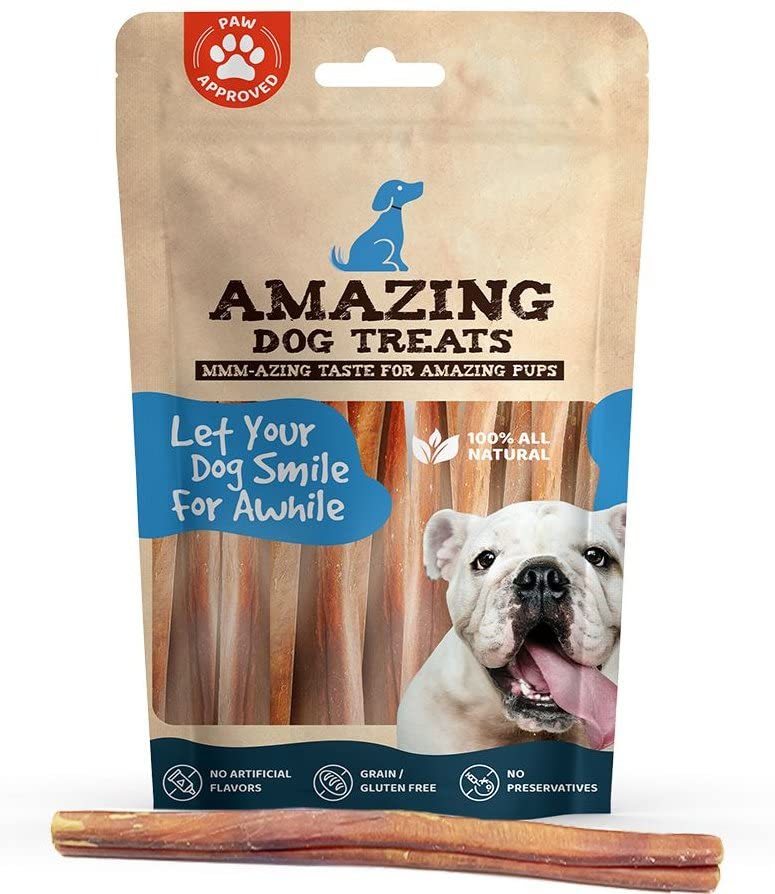 12" Thick Bully Sticks Amazing Dog Treats