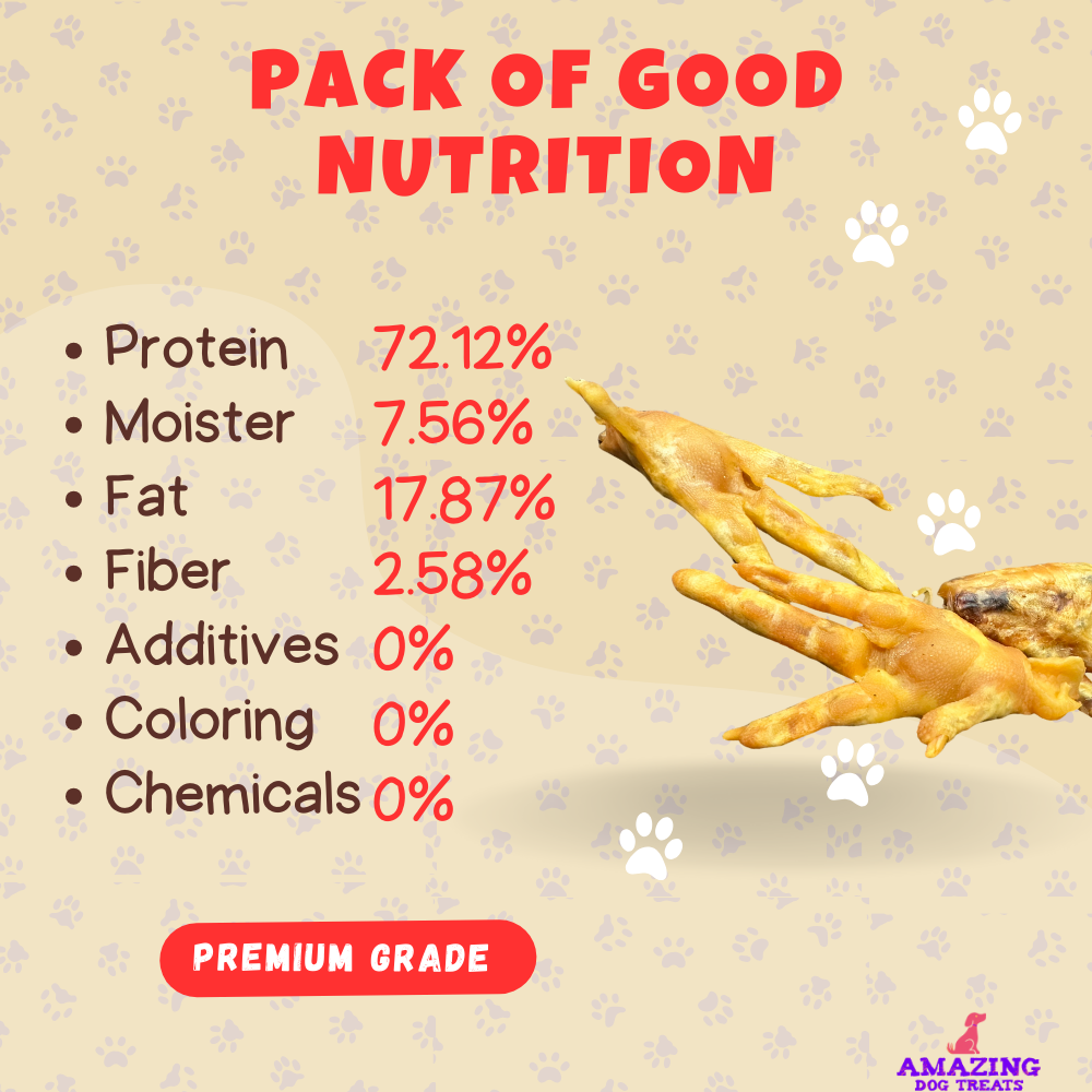 Amazing Dog Treats - Grade A Chicken Feet Dog Treats Amazing Dog Treats