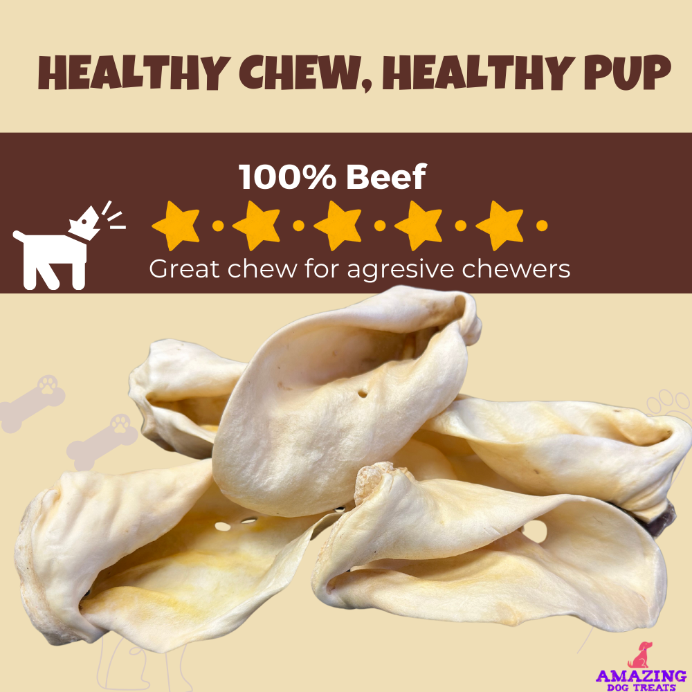 Premium Thick-Cut Cow Ears Amazing Dog Treats