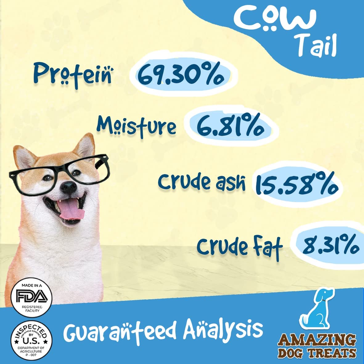 12" Thick Bull Tail Amazing Dog Treats