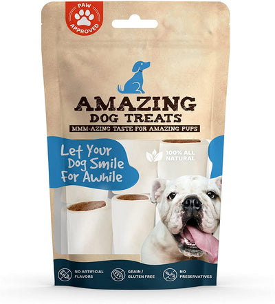 2-3" Filled Peanut Butter Bones - 4 Count Amazing Dog Treats