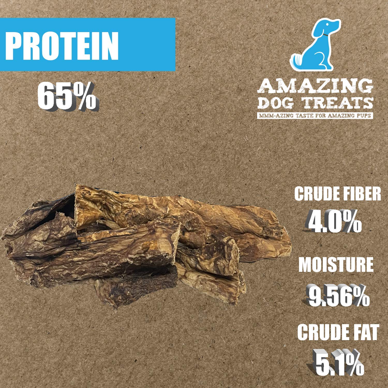 AMAZING DOG TREATS Premium Beef Lung Jerky Sticks | (100 Pc/Pk) | 100% Natural Beef Lung Snacks for Dogs | Single Ingredient High-Protein Low-Fat Grain-Free Lung Snacks for Dogs Amazing Dog Treats