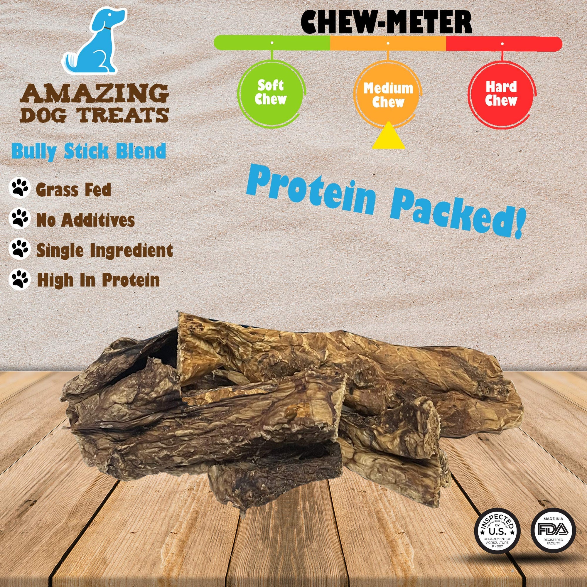 AMAZING DOG TREATS Premium Beef Lung Jerky Sticks | (100 Pc/Pk) | 100% Natural Beef Lung Snacks for Dogs | Single Ingredient High-Protein Low-Fat Grain-Free Lung Snacks for Dogs Amazing Dog Treats