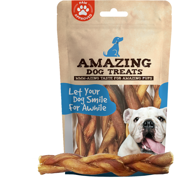 6 Braided Bully Sticks Bully Sticks For Dogs Amazing Dog Treats